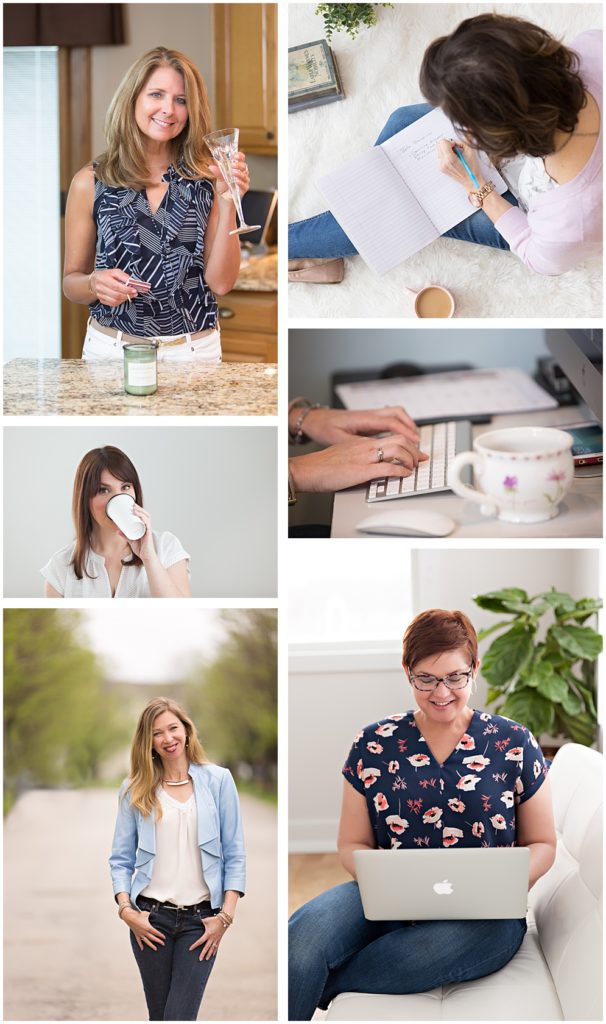 a collection of personal branding images by Angela Brown Photography