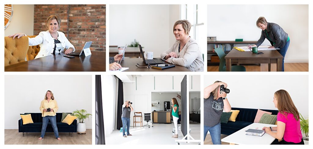 Studio space images of entrepreneurs in their brand photo shoots